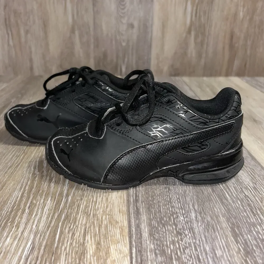 Puma Tazon 6 Fracture Youth US Size 12C All Black 191447-01 Sneaker Shoes